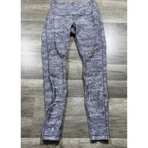Lululemon Wunder Under Leggings Women's‎ Size 6 Vista Alpine White Bottoms 28"